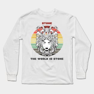 Sunset Gorgon / Stone, The World Is Stone Long Sleeve T-Shirt